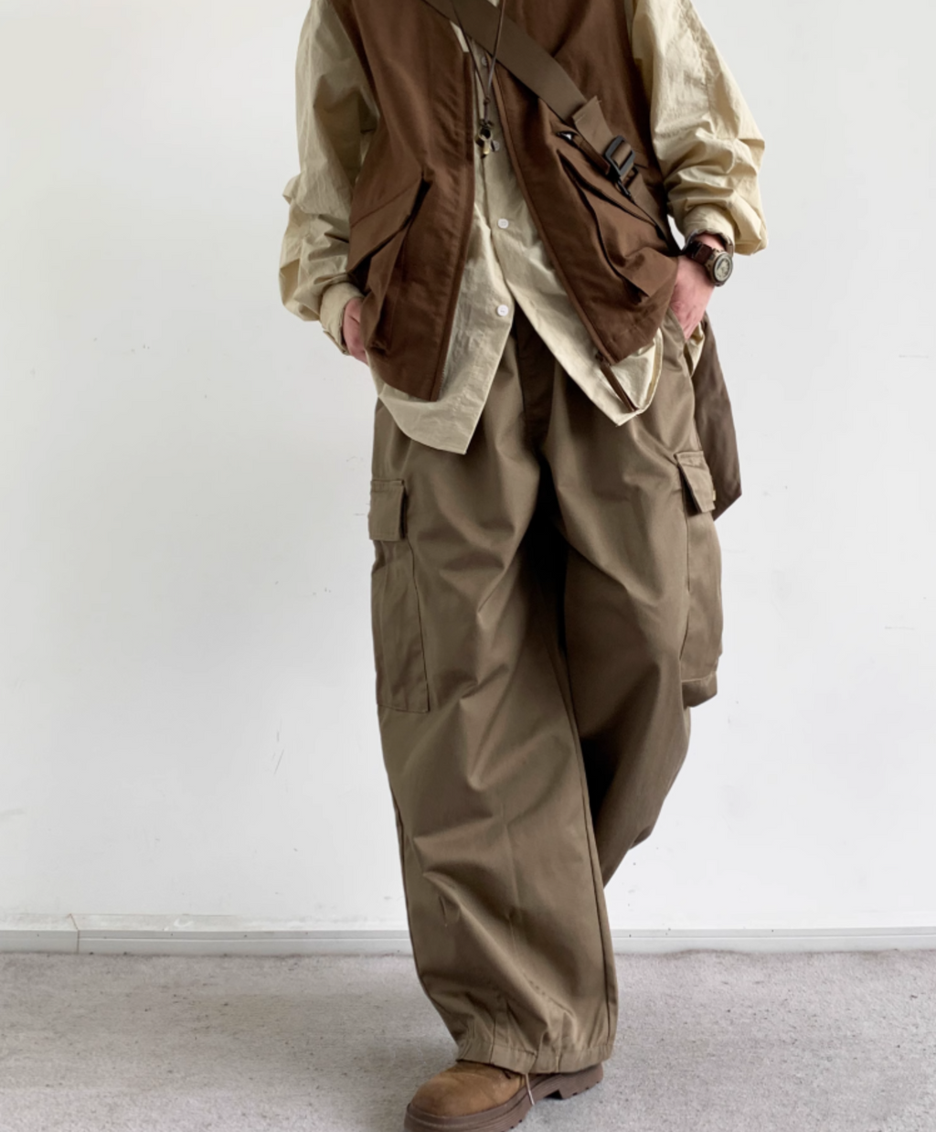 Jikaze Wide-Leg Utility Trousers