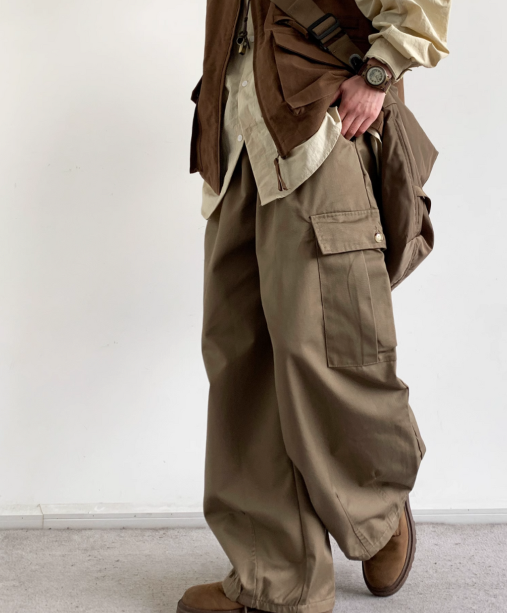 Jikaze Wide-Leg Utility Trousers
