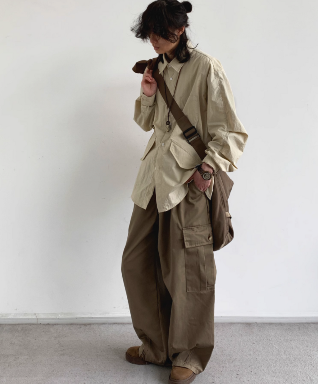 Jikaze Wide-Leg Utility Trousers