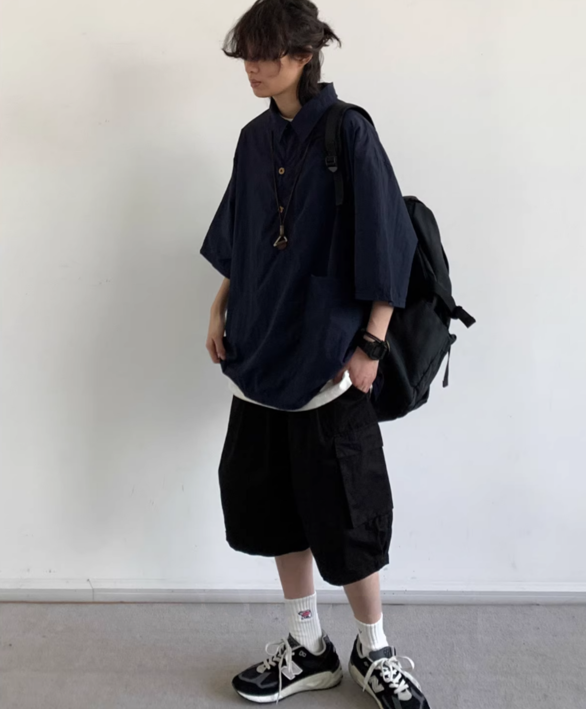 Shōen Fan-Placket Short Sleeve Shirt