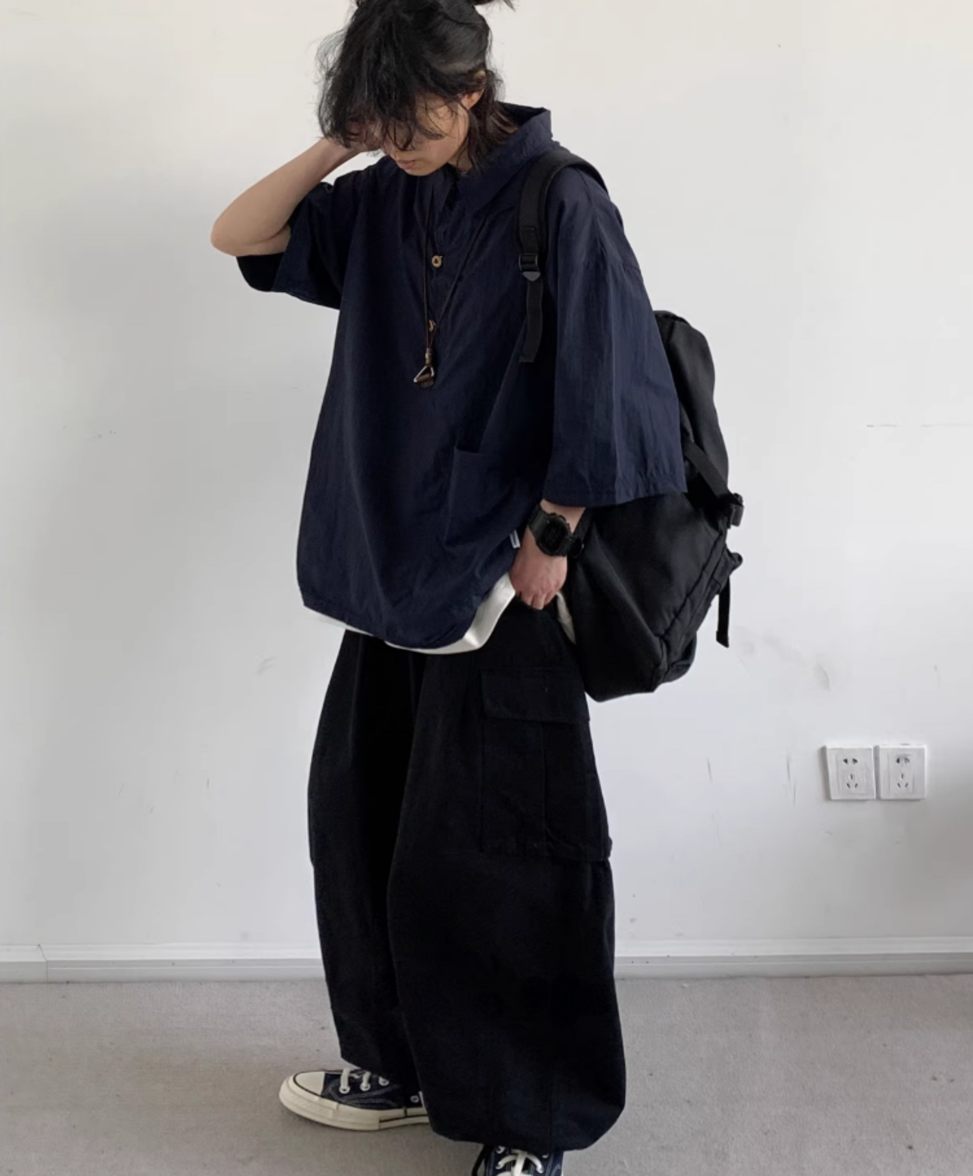 Shōen Fan-Placket Short Sleeve Shirt