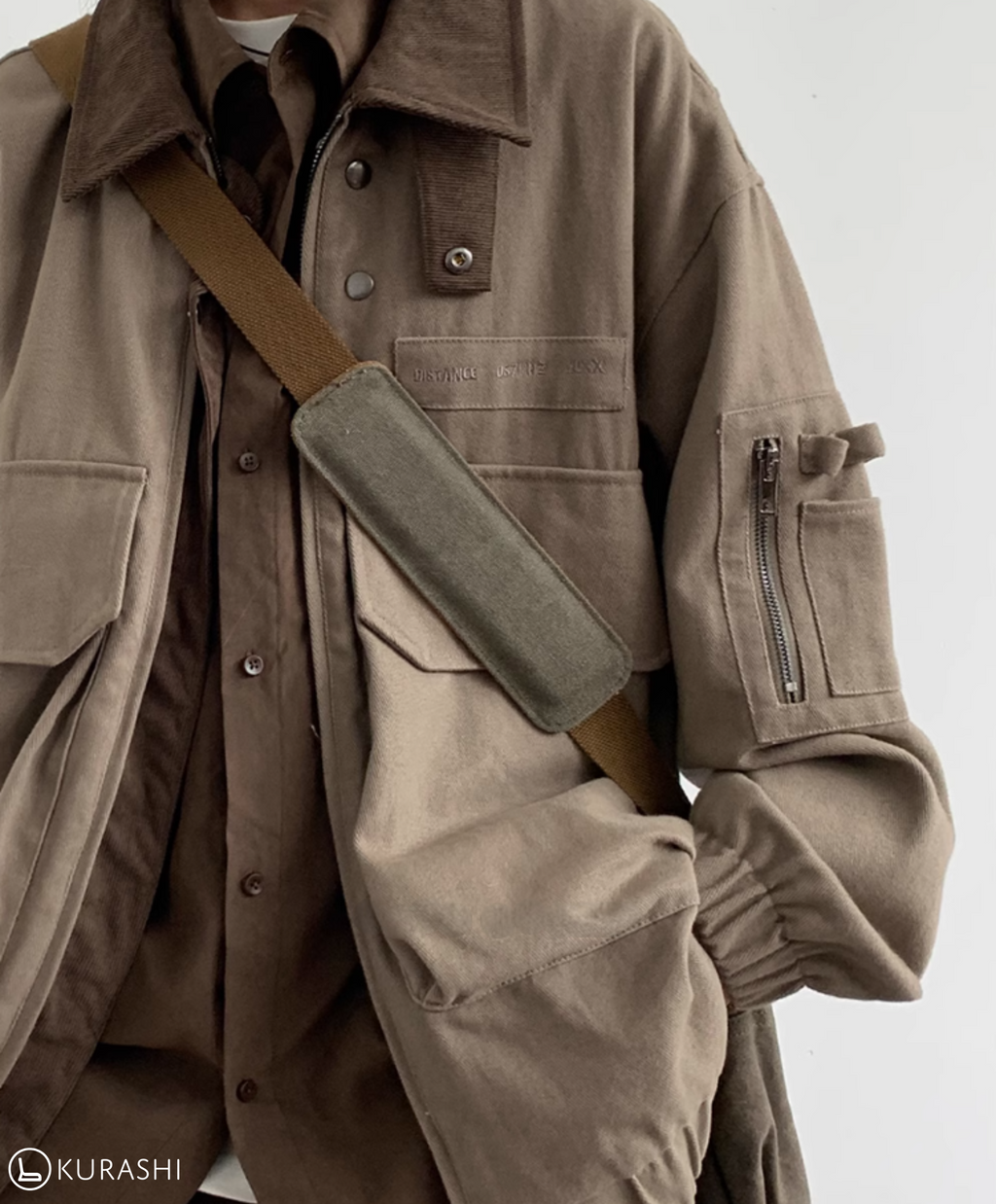 Patchwork Utility Work Jacket