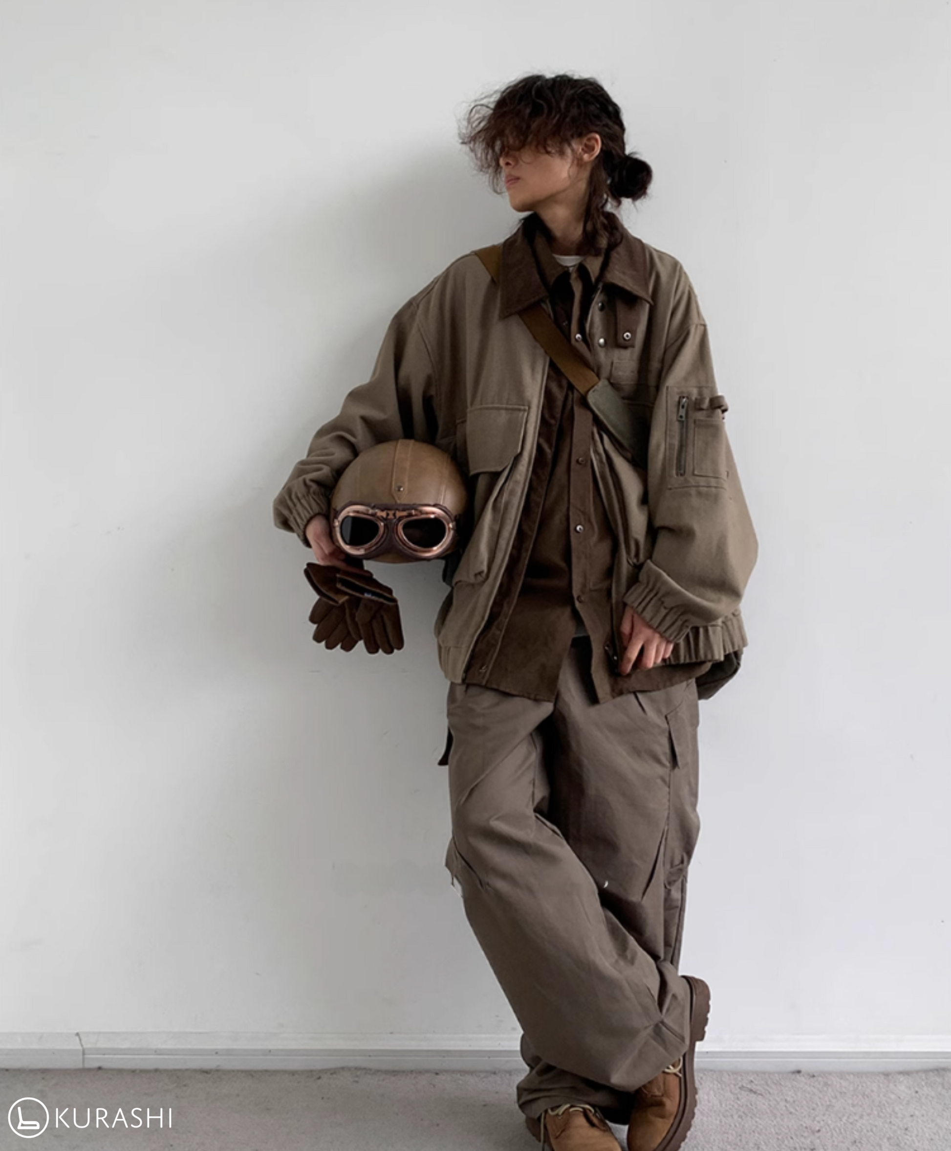 Patchwork Utility Work Jacket