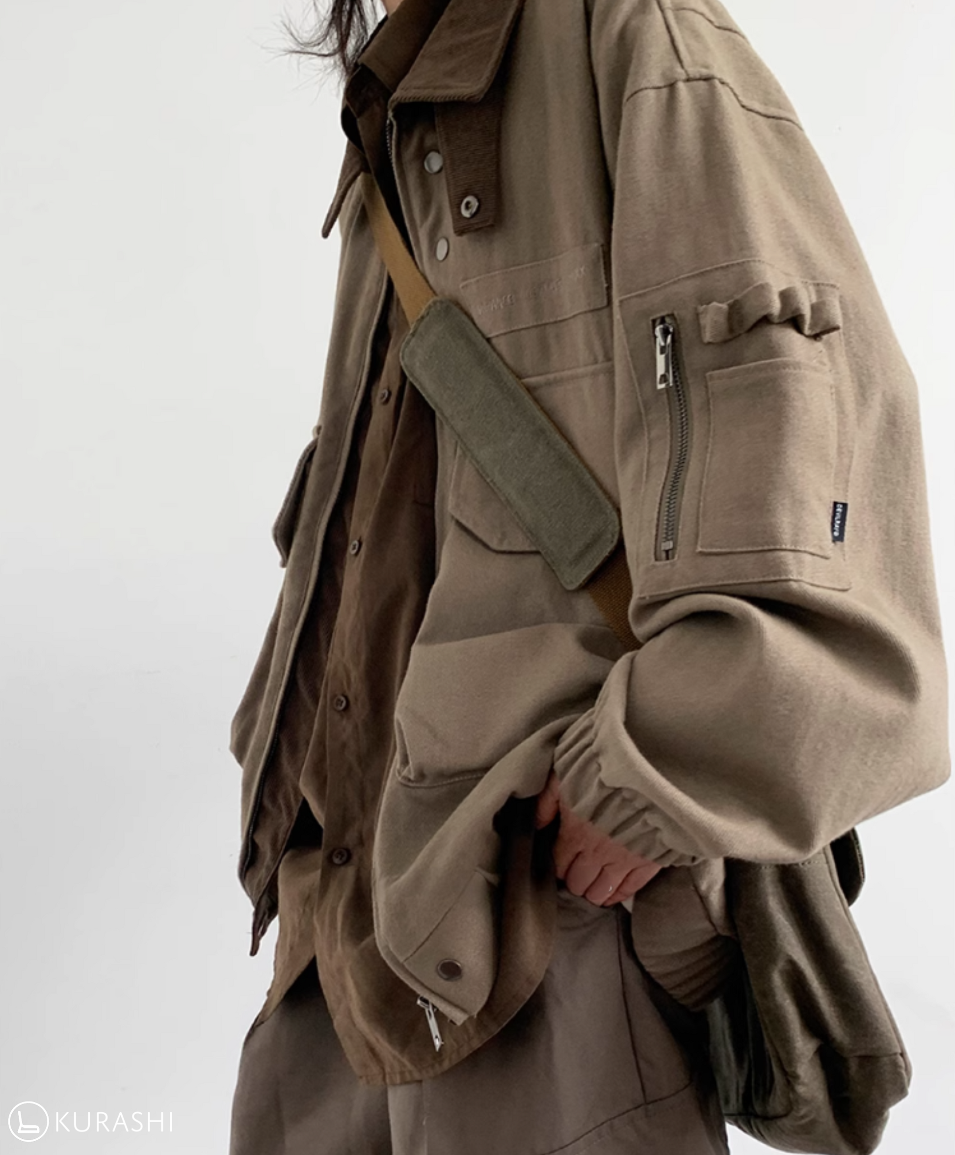 Patchwork Utility Work Jacket