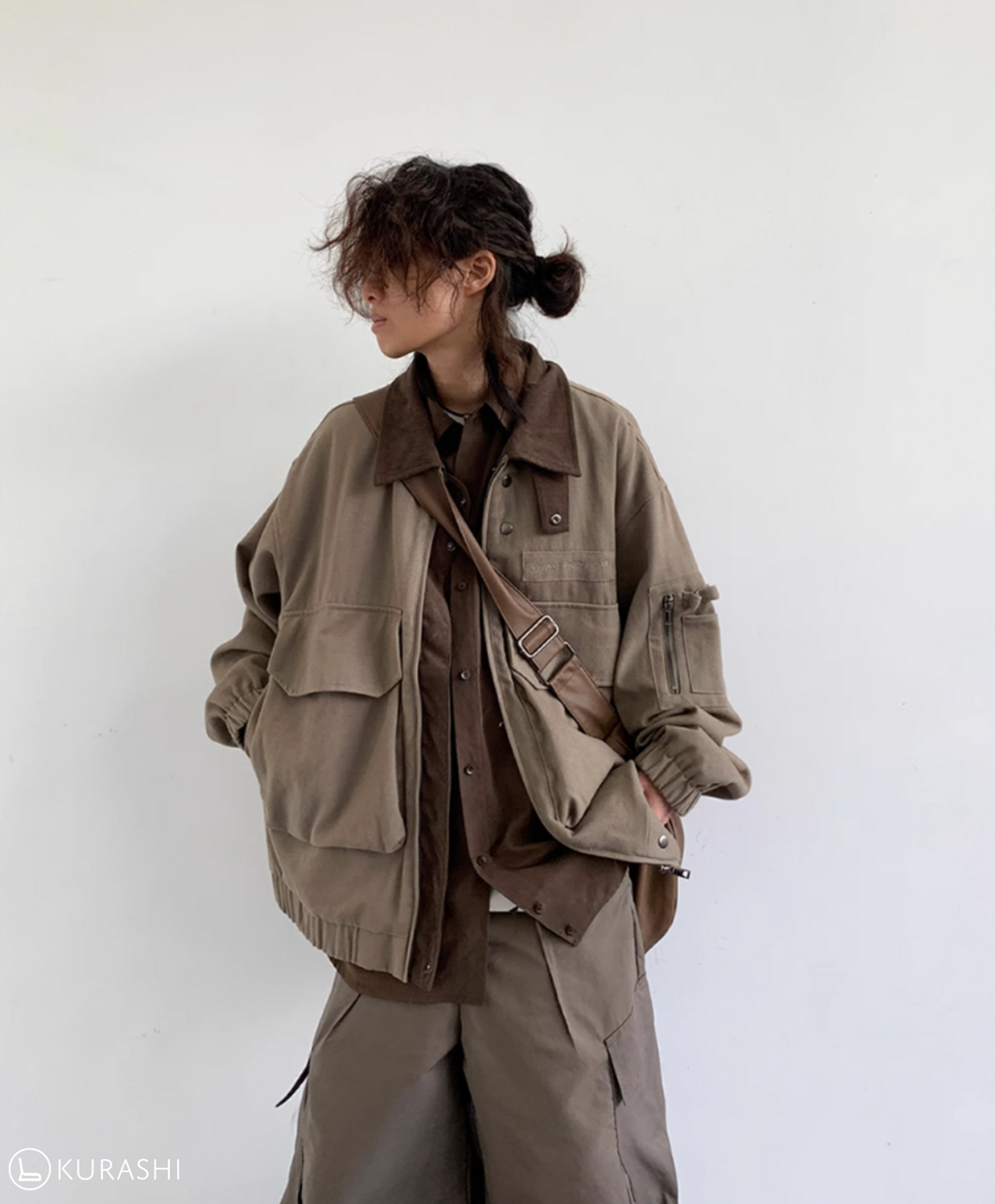 Patchwork Utility Work Jacket
