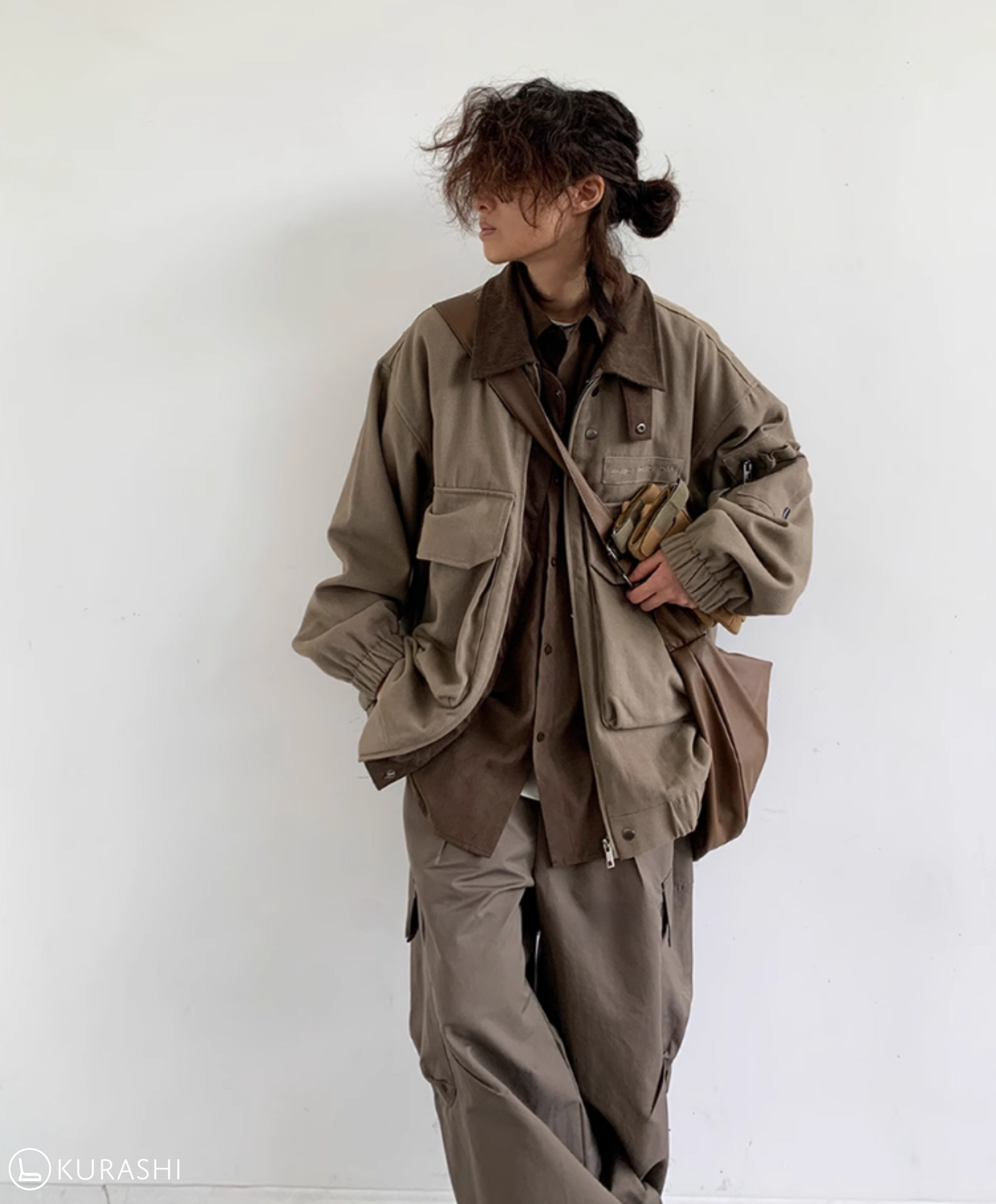 Patchwork Utility Work Jacket