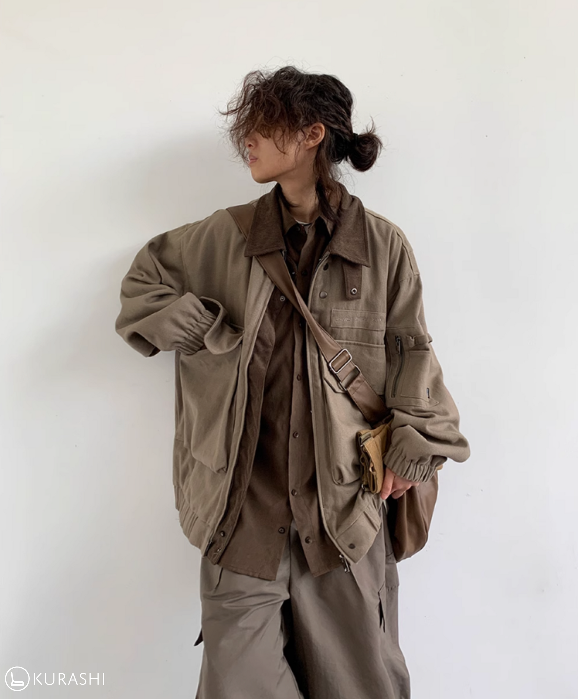 Patchwork Utility Work Jacket