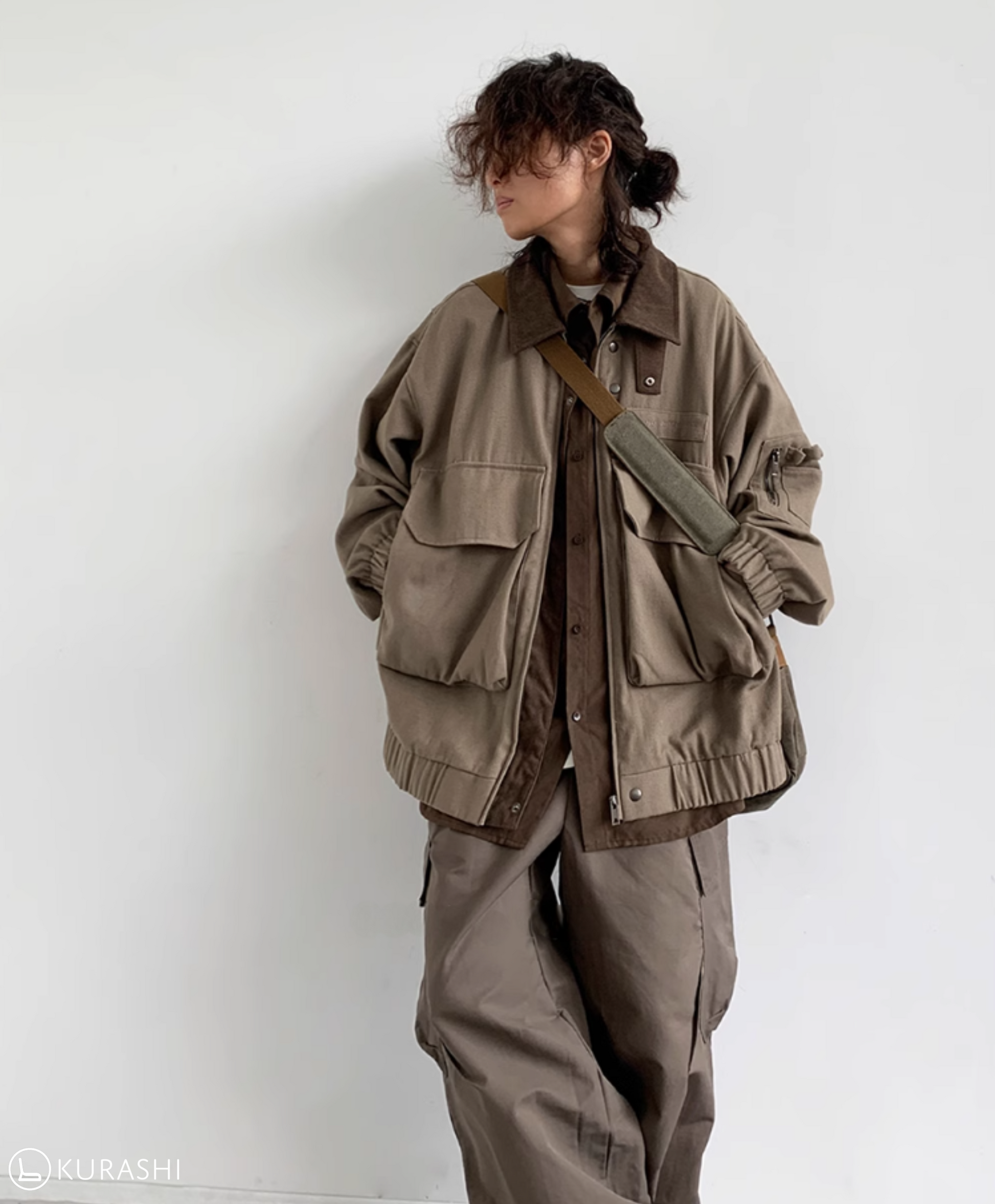 Patchwork Utility Work Jacket