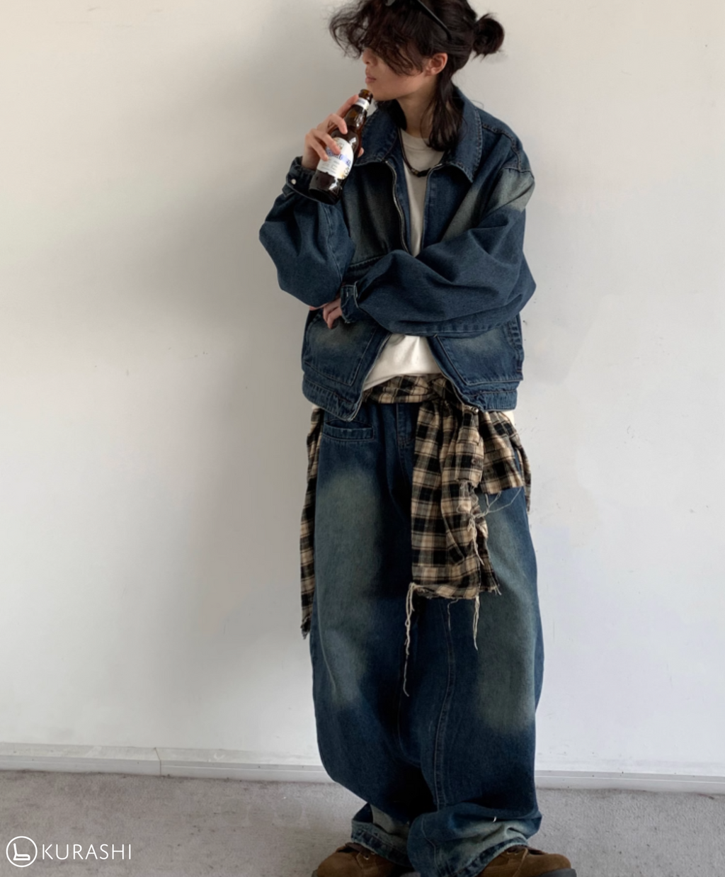 Faded Indigo Cropped Denim Jacket