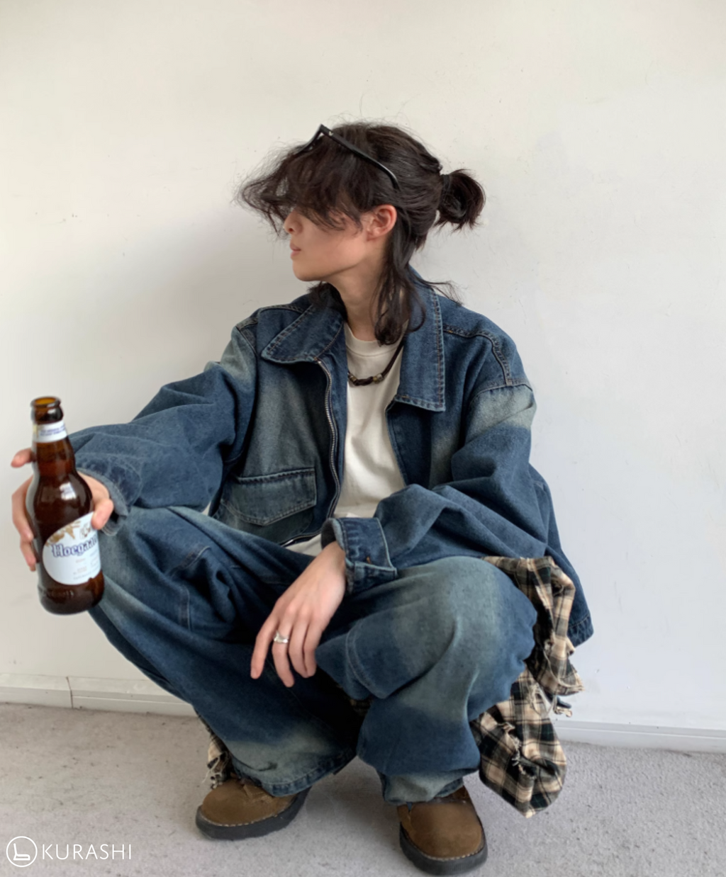 Faded Indigo Cropped Denim Jacket