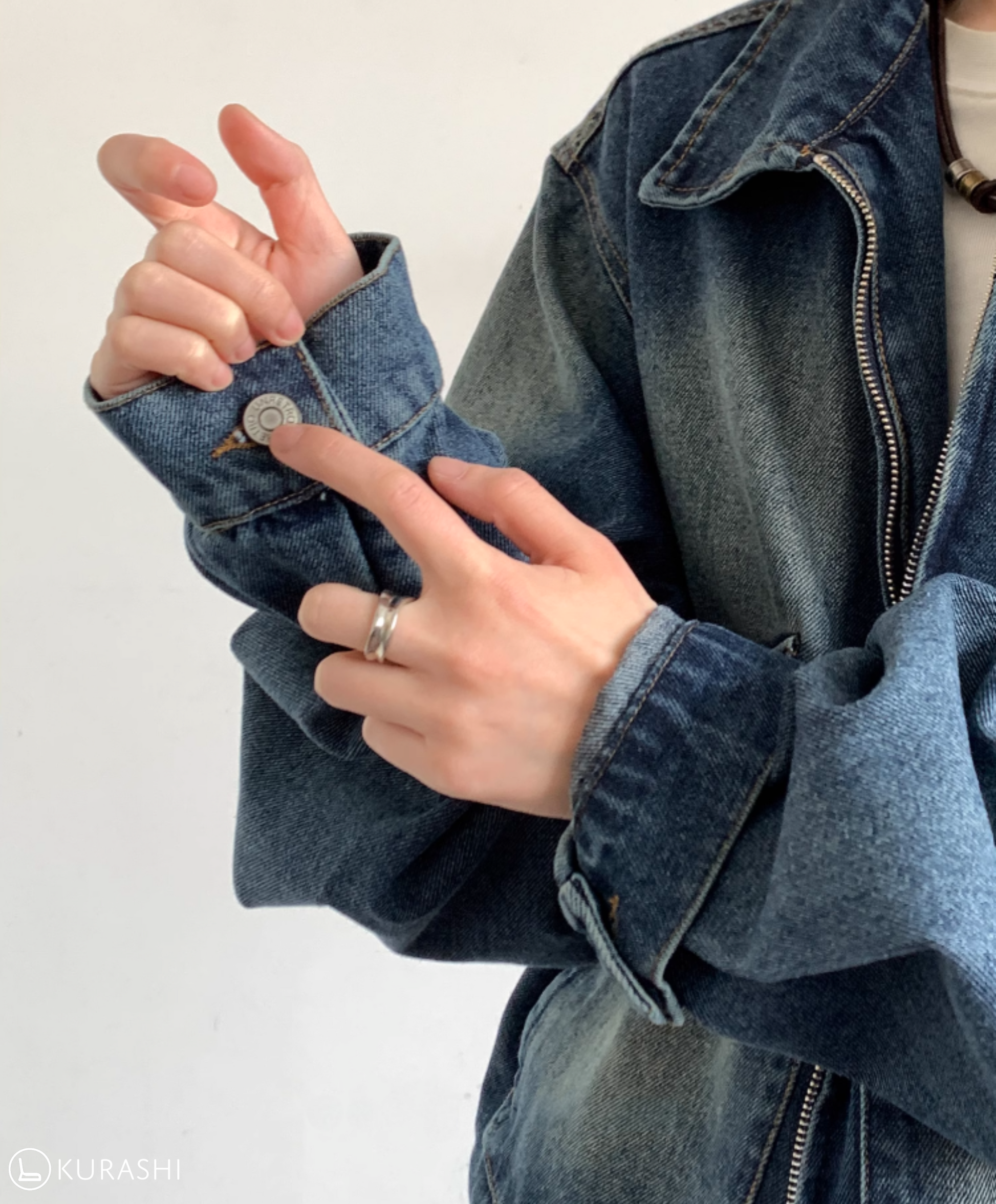 Faded Indigo Cropped Denim Jacket