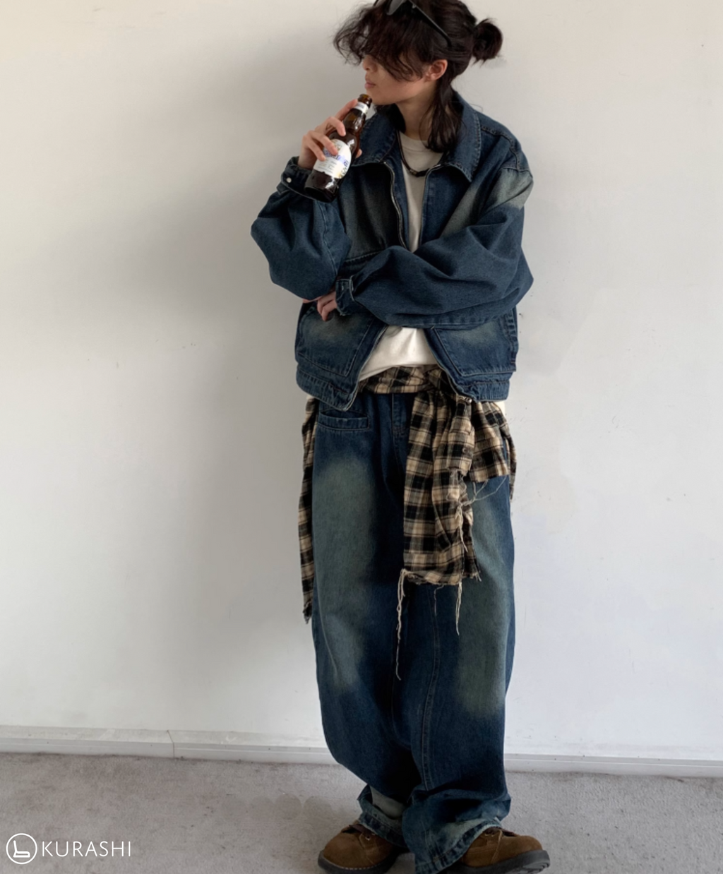 Faded Indigo Cropped Denim Jacket