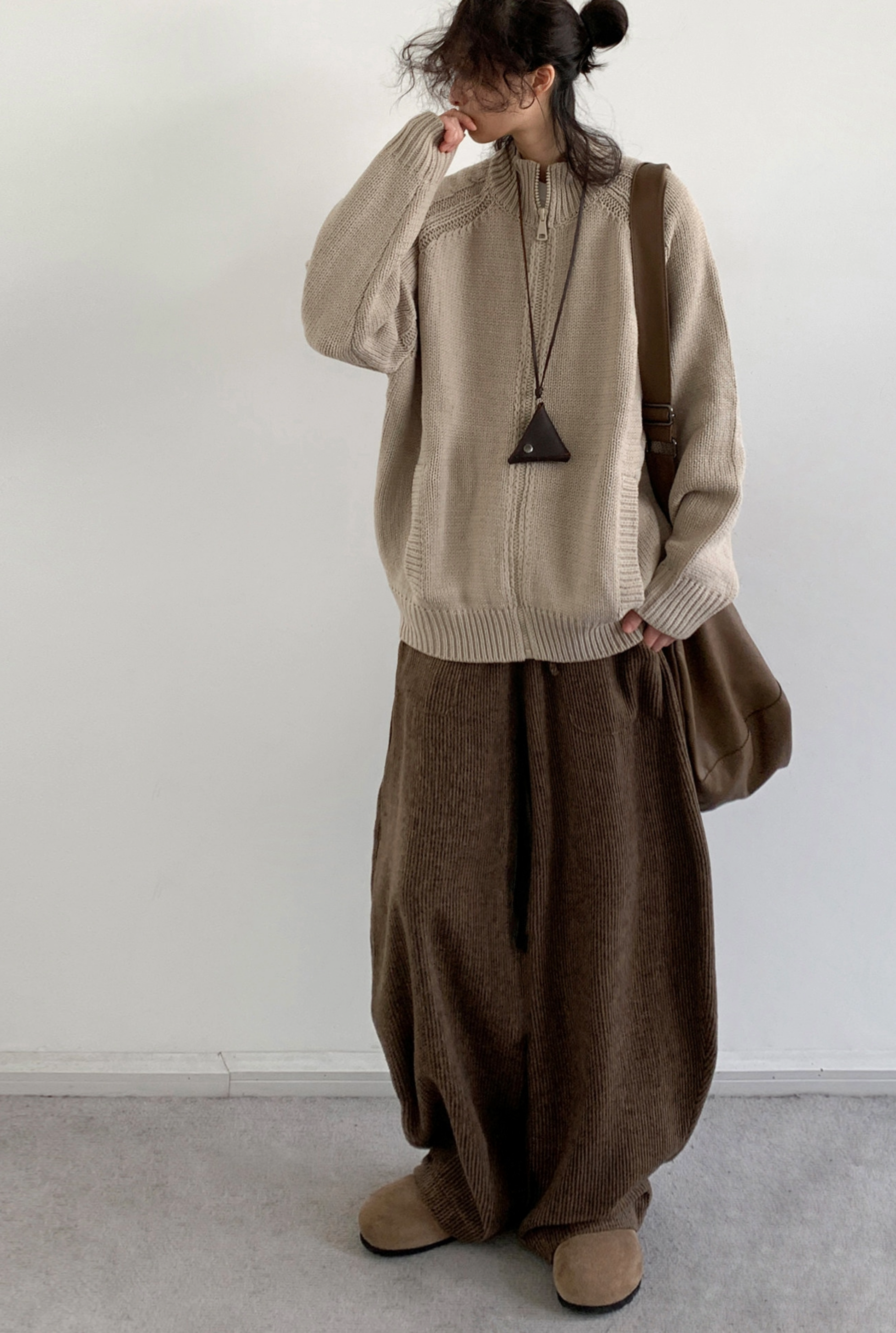 Aoki Knit Zip Cardigan