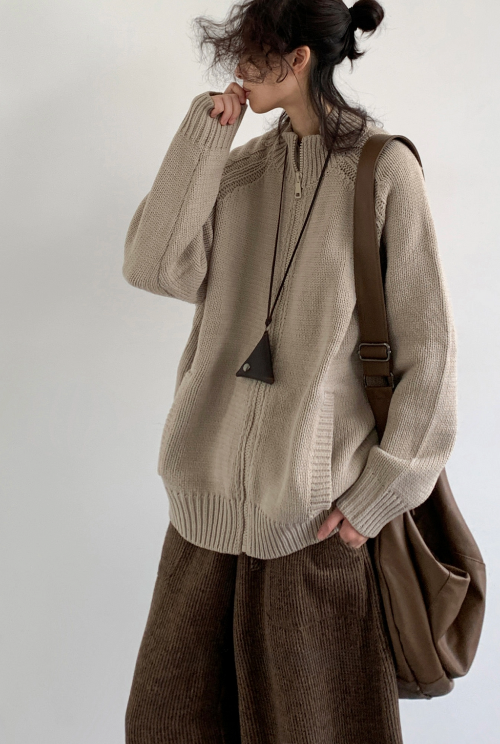 Aoki Knit Zip Cardigan