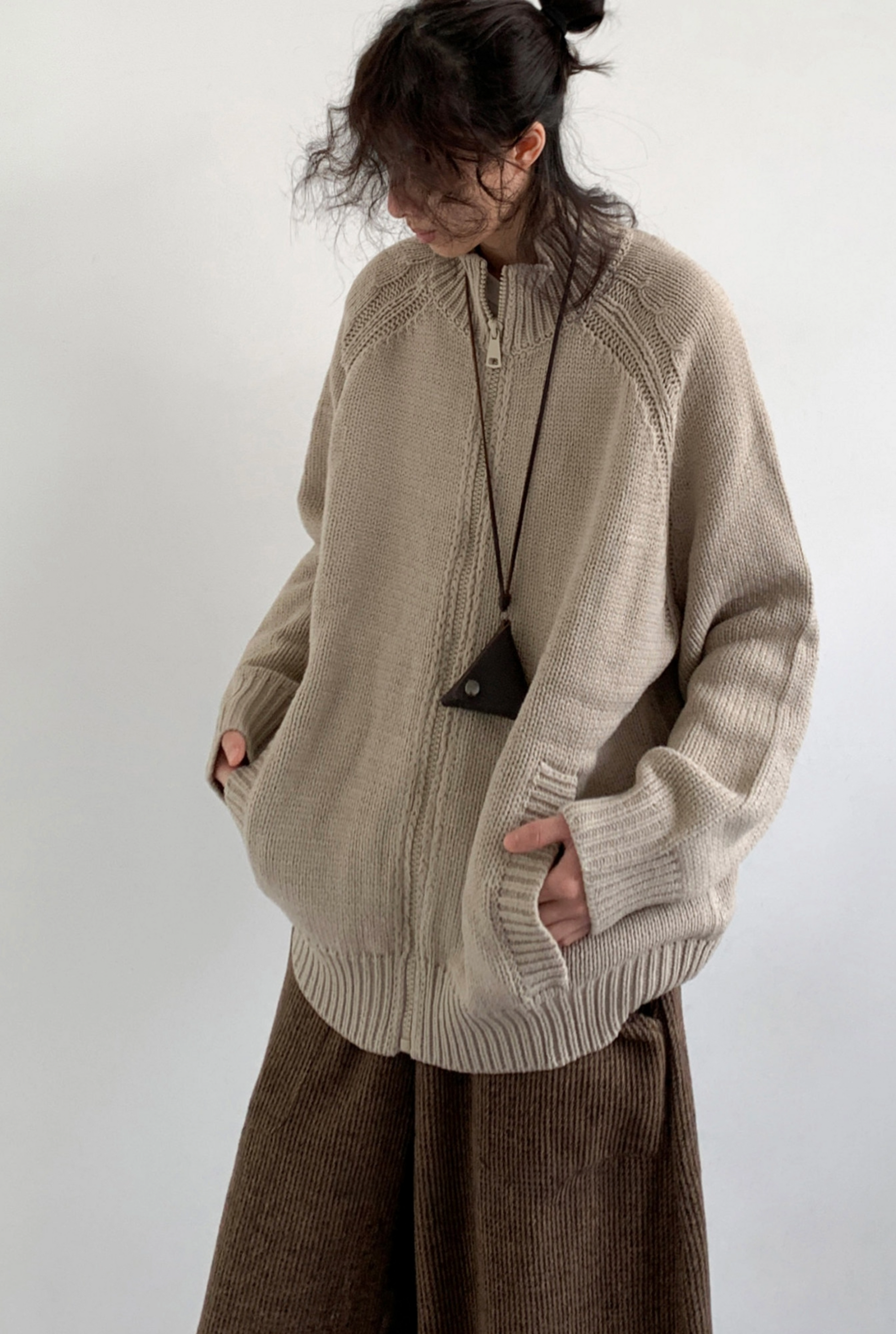 Aoki Knit Zip Cardigan