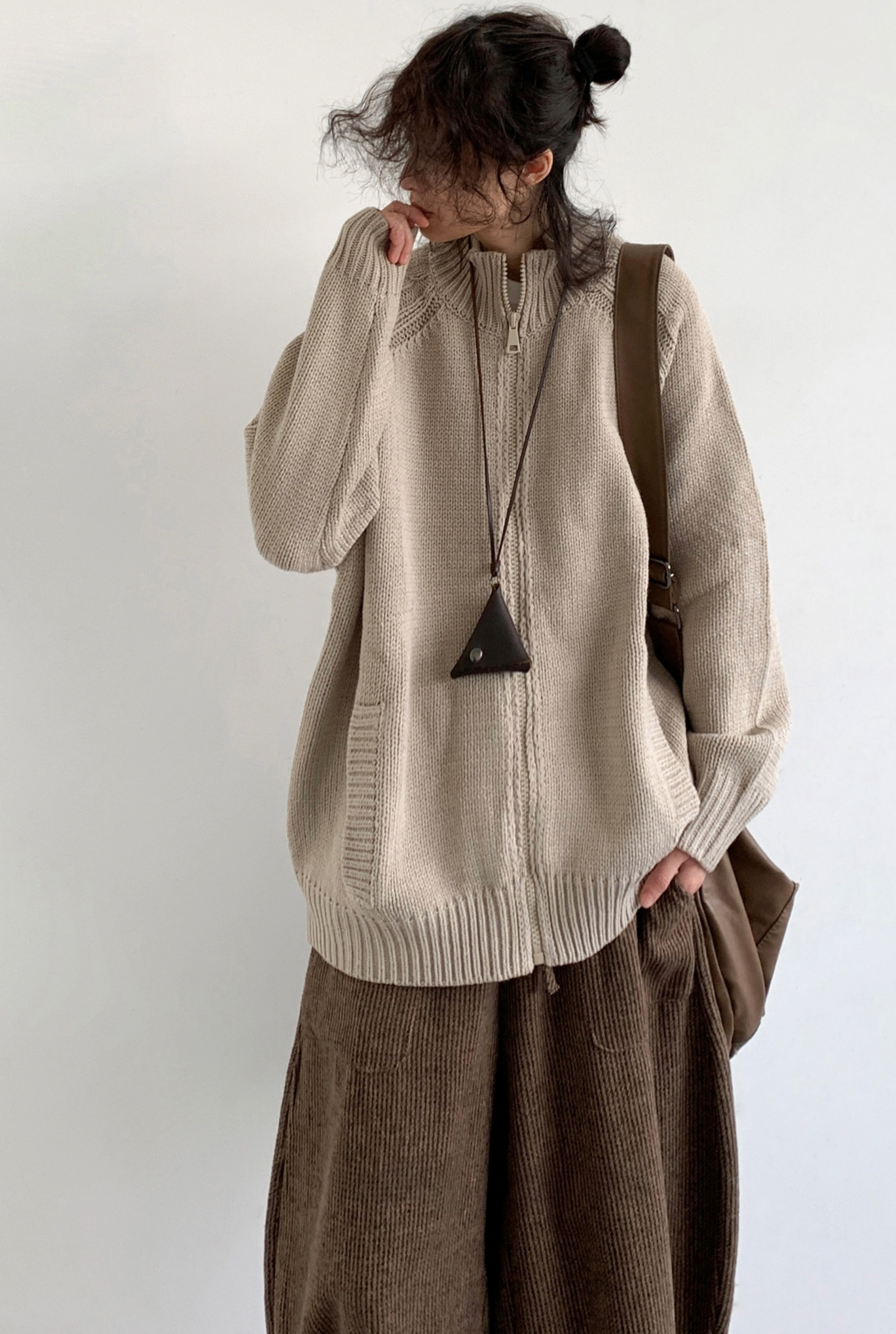 Aoki Knit Zip Cardigan