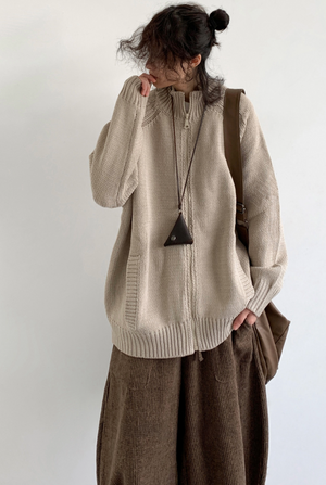 Aoki Knit Zip Cardigan