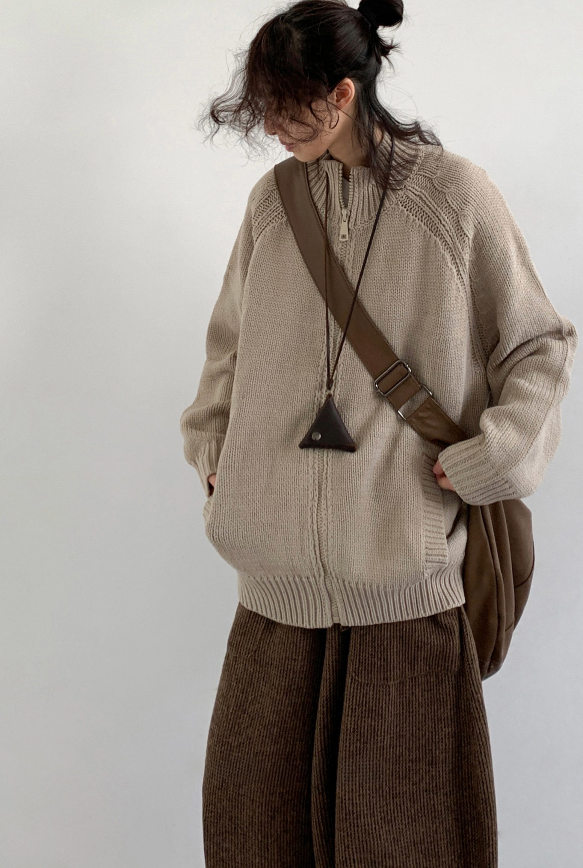 Aoki Knit Zip Cardigan