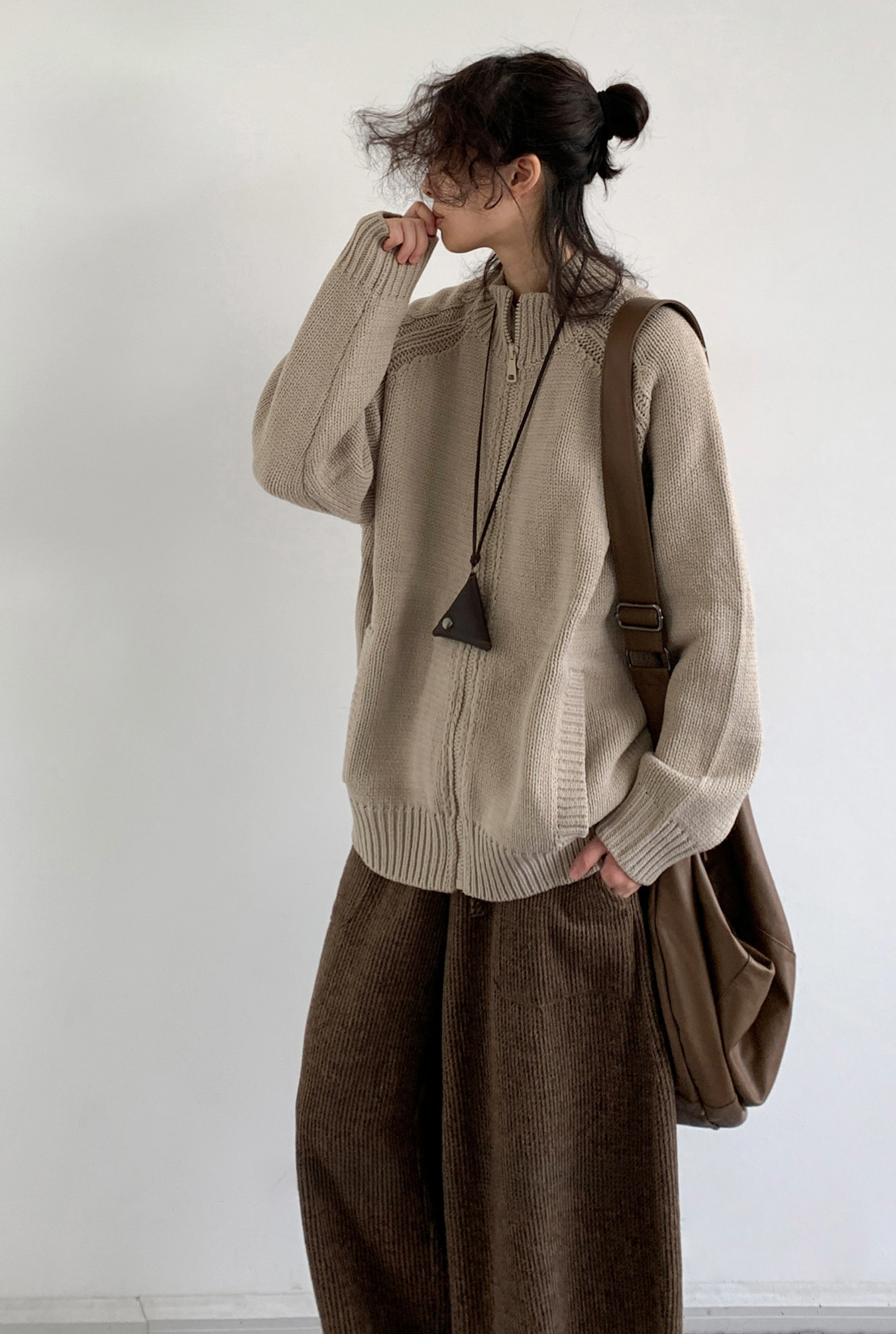 Aoki Knit Zip Cardigan