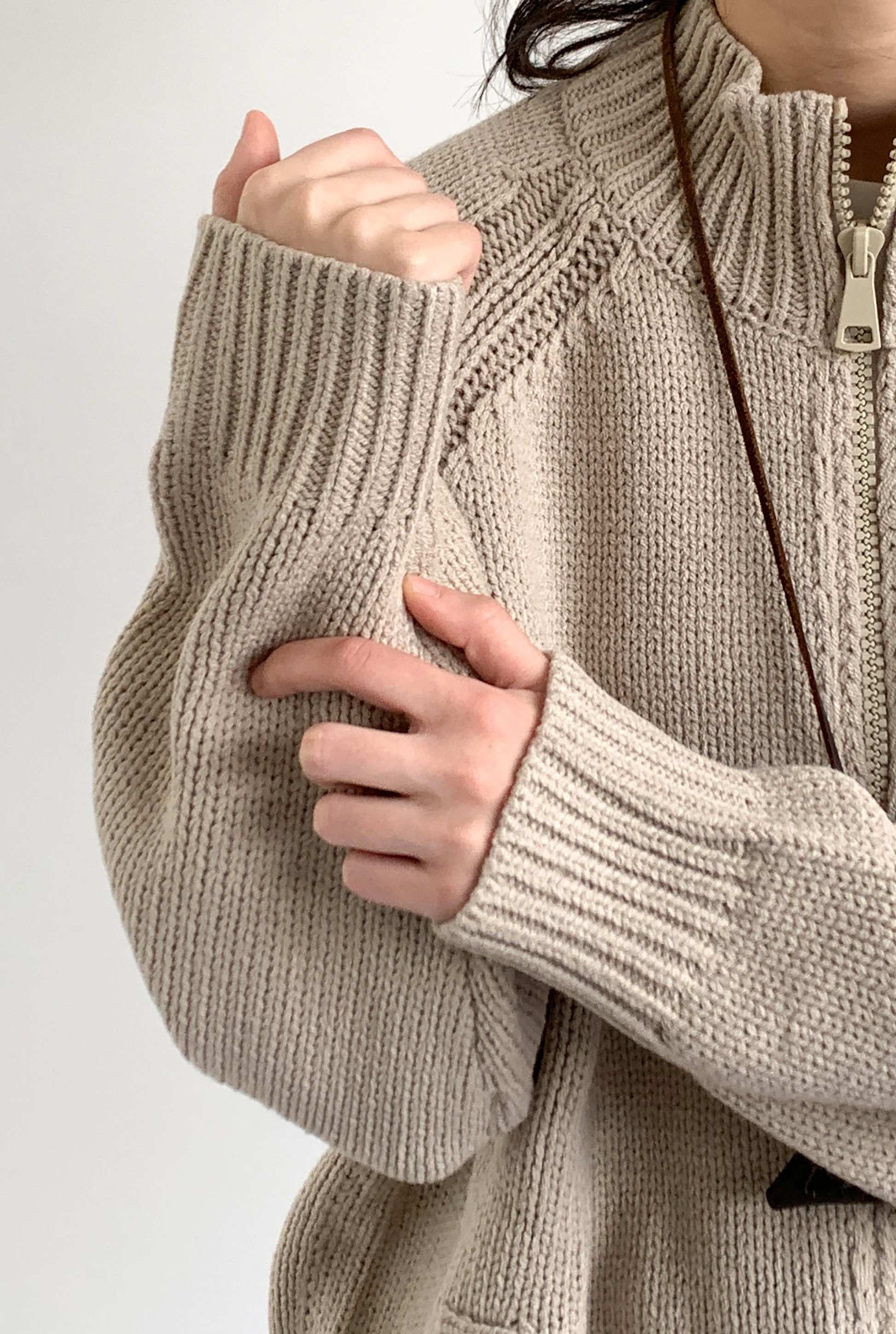 Aoki Knit Zip Cardigan
