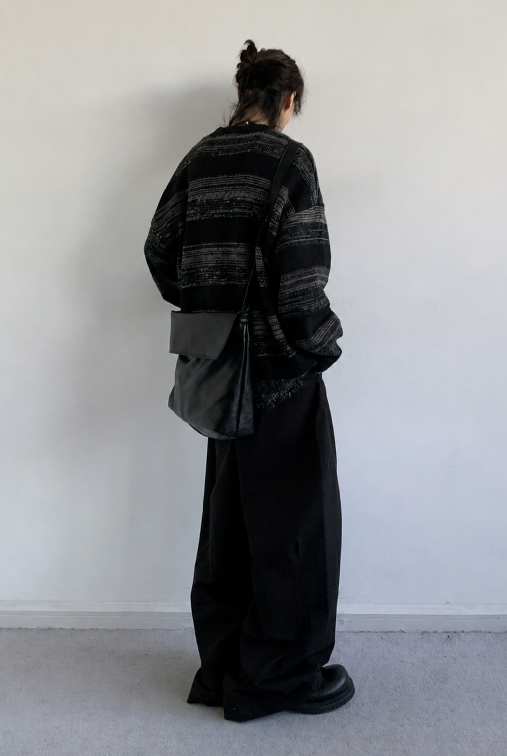 Renji Distressed Stripe Knit Sweater