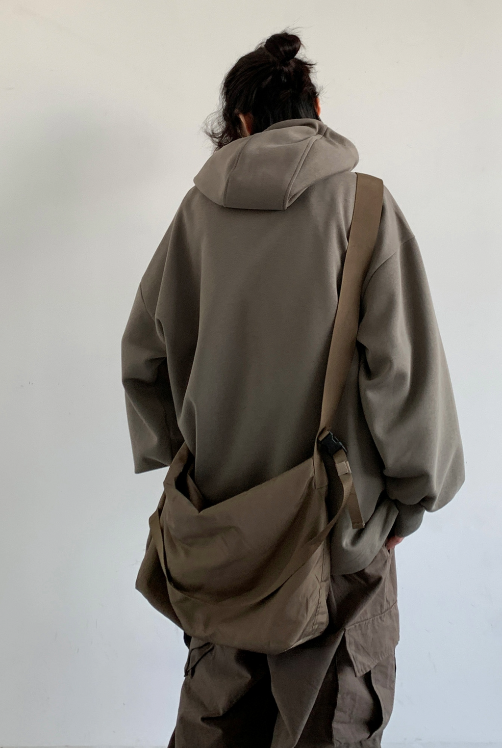 Kazenari Kapuzenjacke mit Viertelreißverschluss