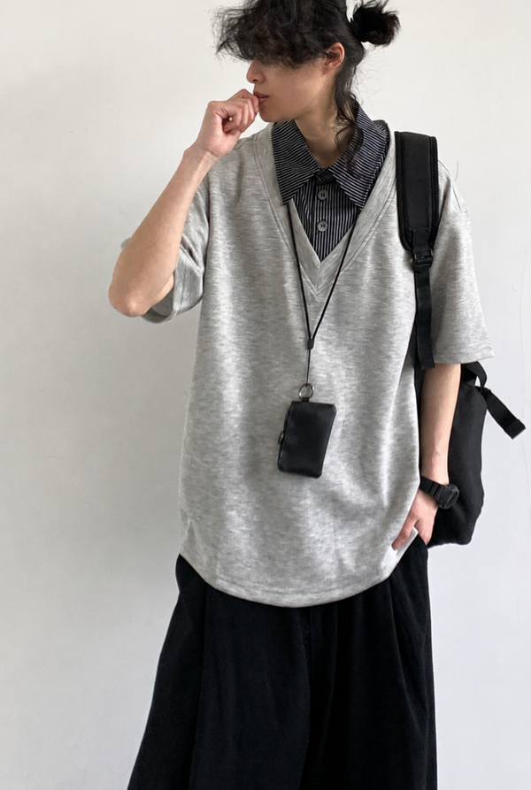 Aoi Layered Polo Tee