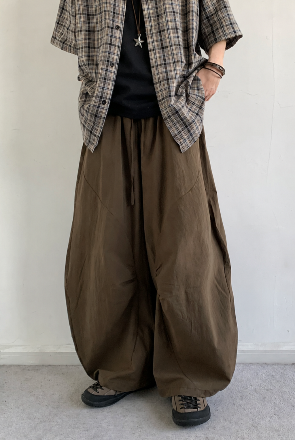Haru Drawstring Wide-Leg Pants