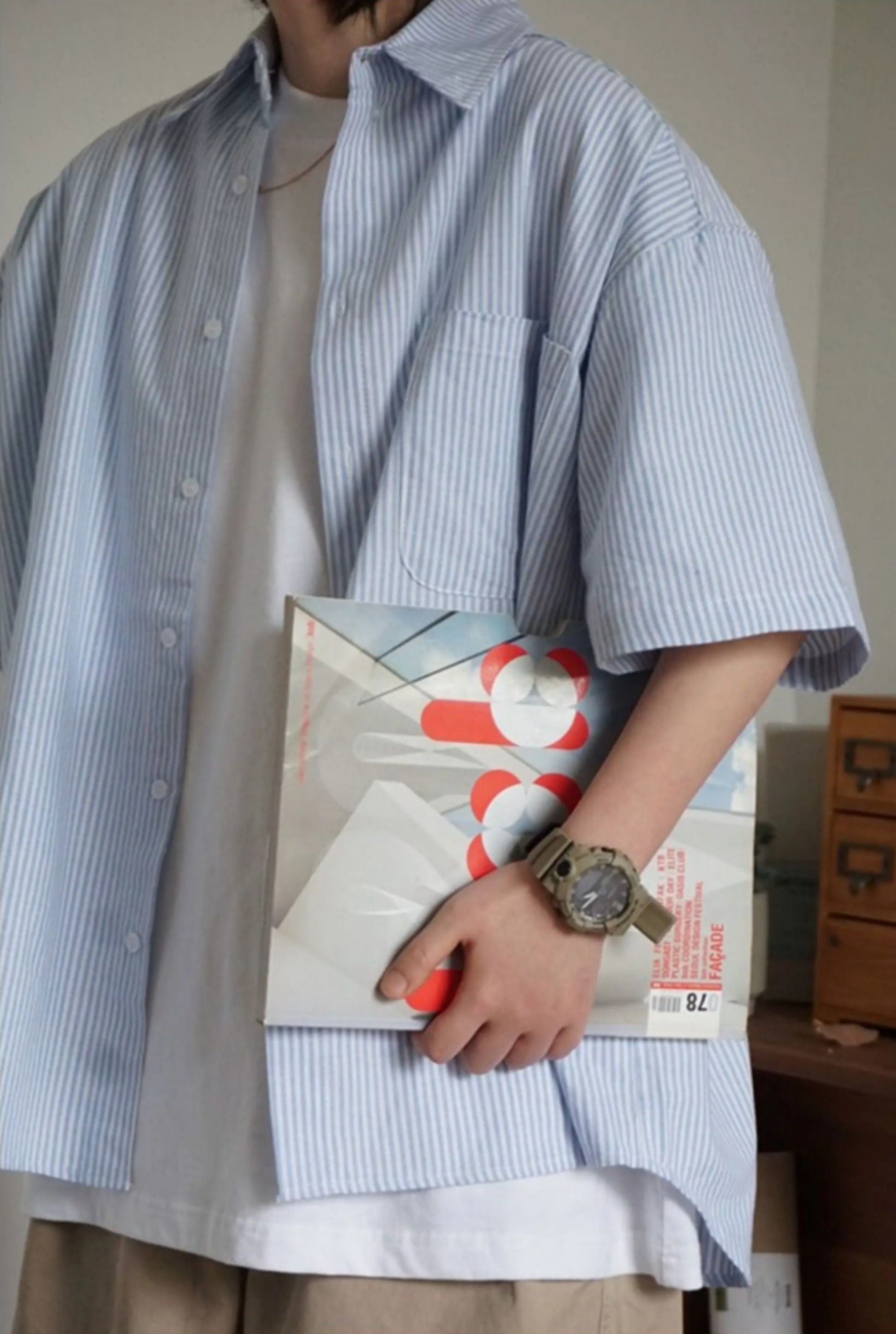 Aoi Stripe Camp Shirt