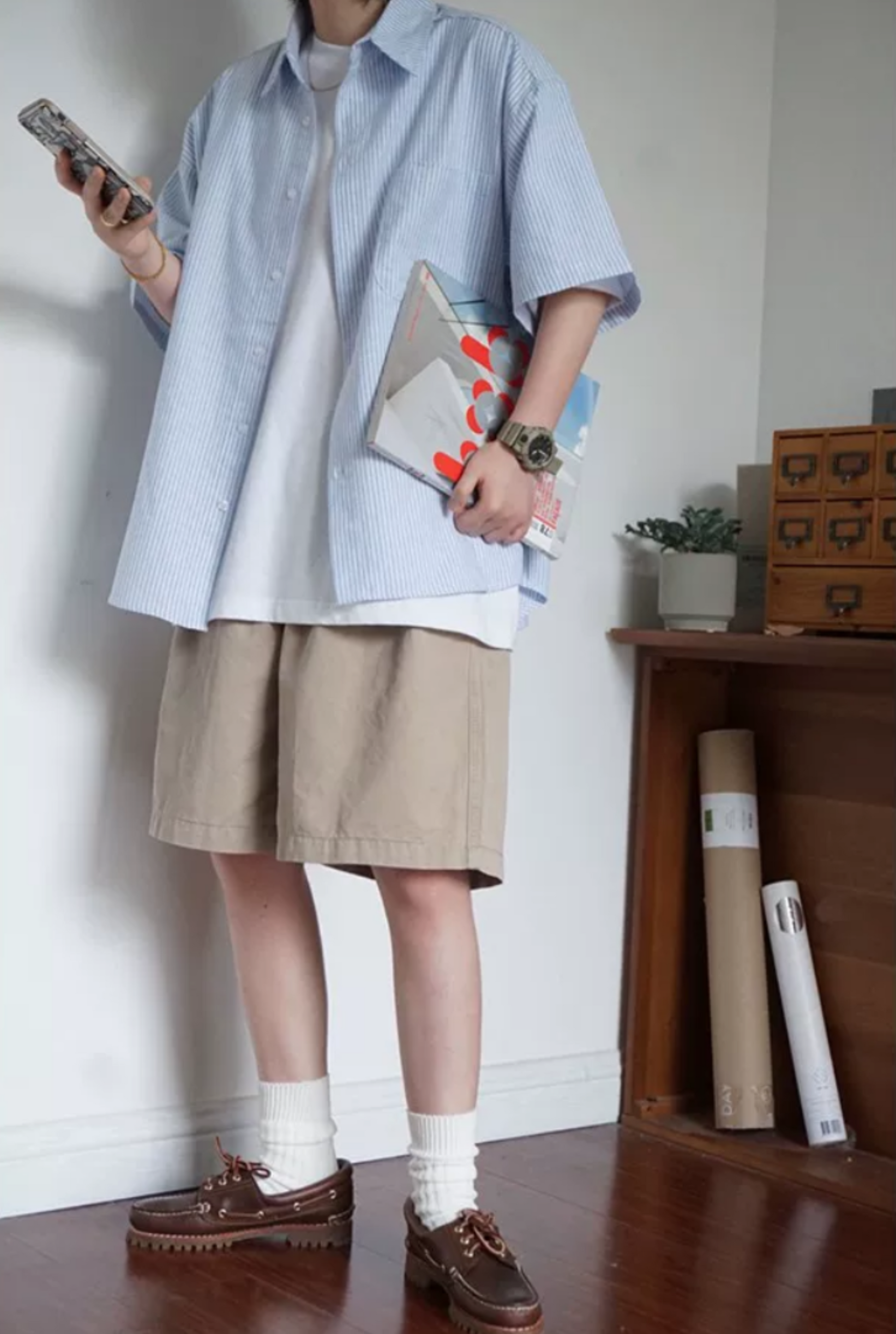 Aoi Stripe Camp Shirt