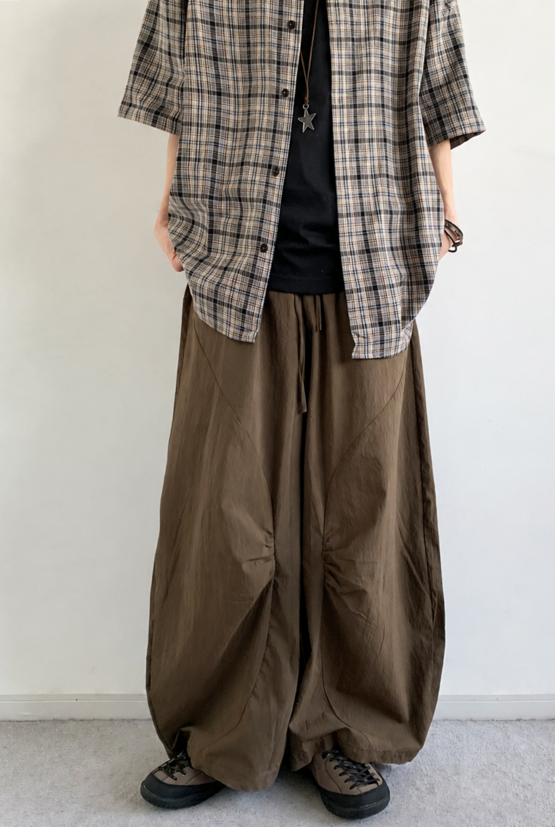 Haru Drawstring Wide-Leg Pants