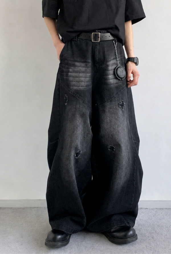 Kage Distressed Barrel Denim