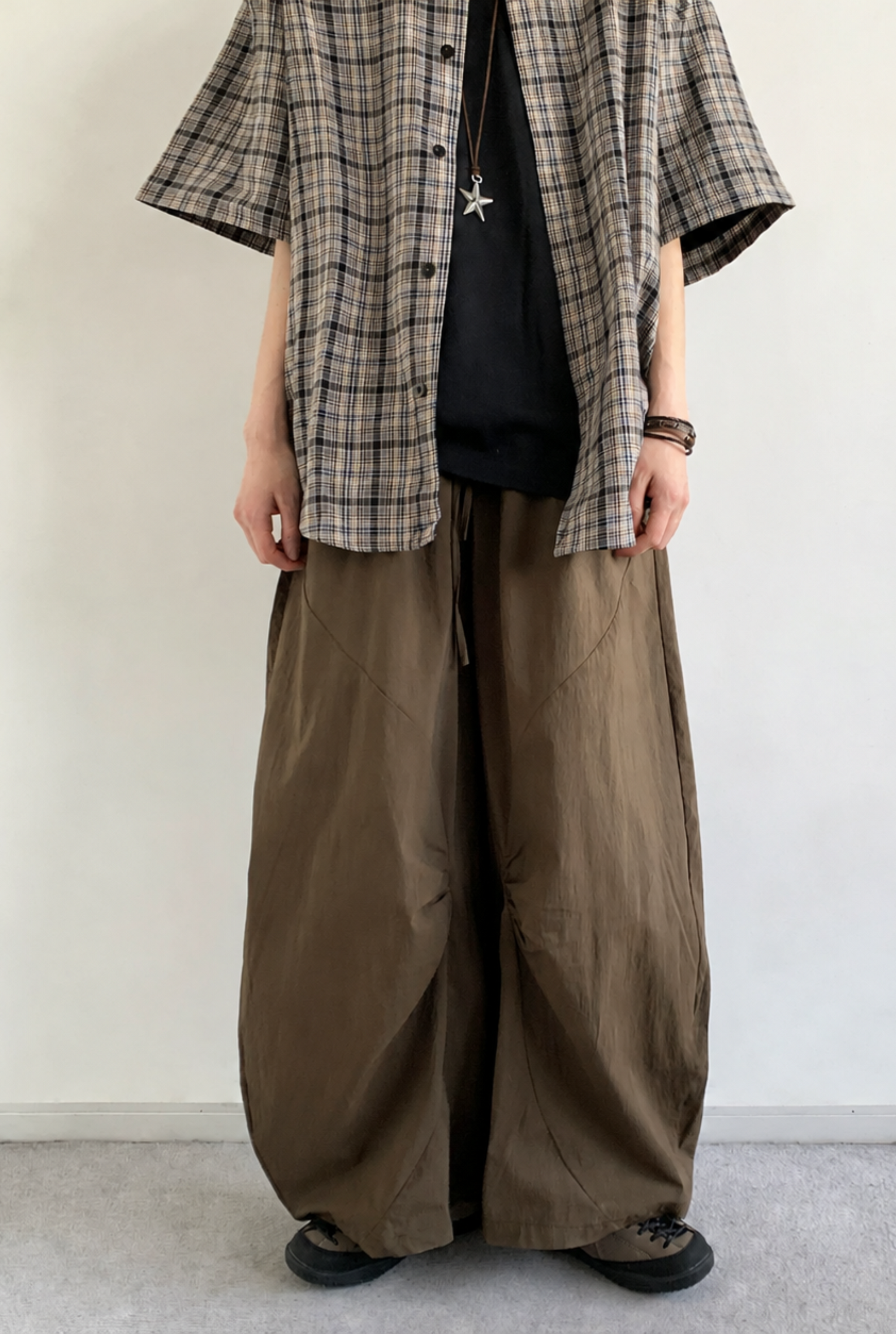 Haru Drawstring Wide-Leg Pants