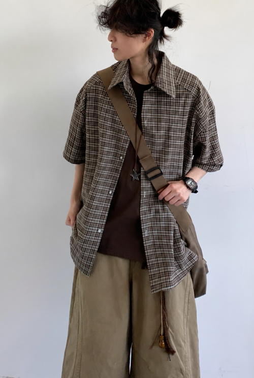 Haruki Plaid Short Sleeve Shirt