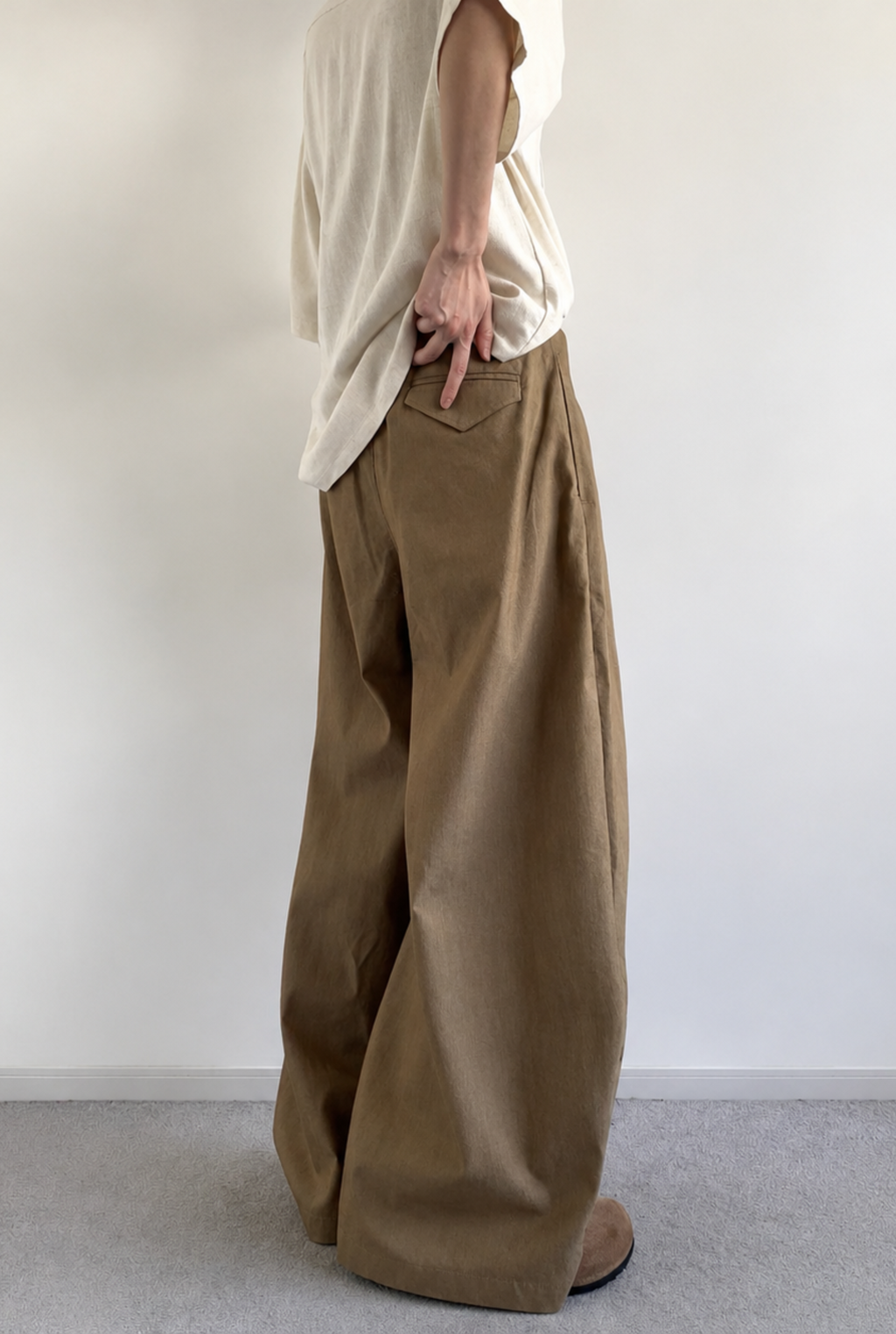 Kaito Pattern-Tie Barrel Pants