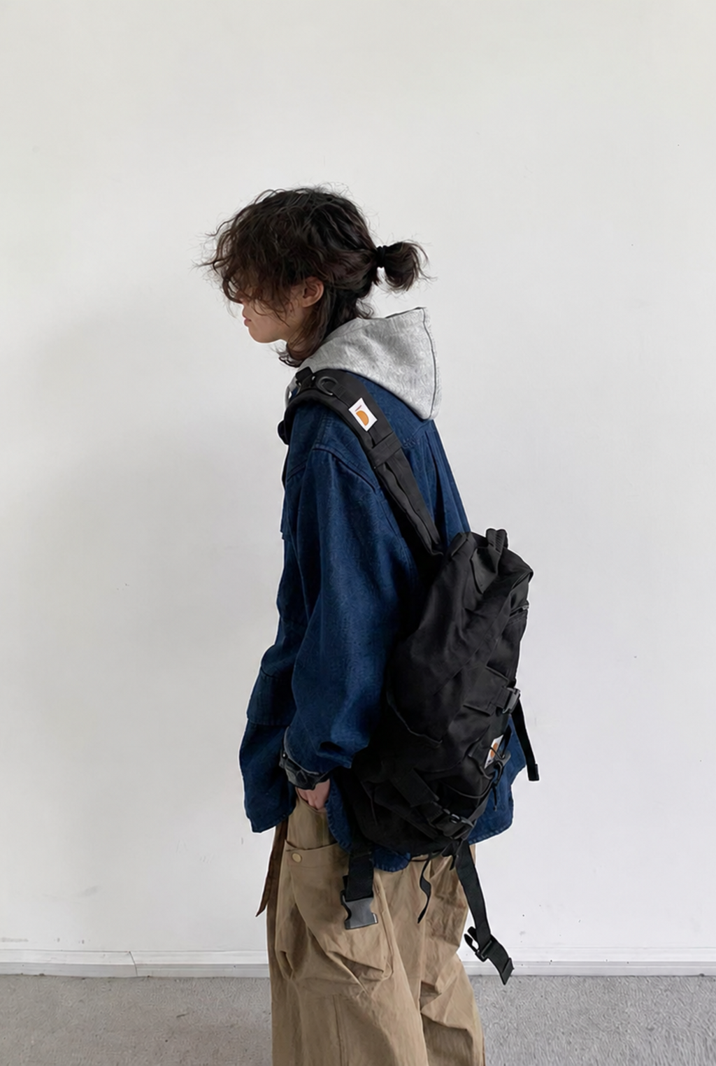 Nori Hooded Denim Utility Jacket