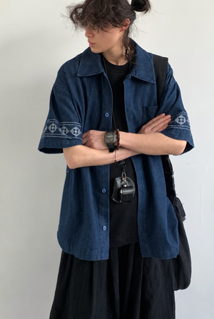 Aomi Embroidered Denim Resort Shirt