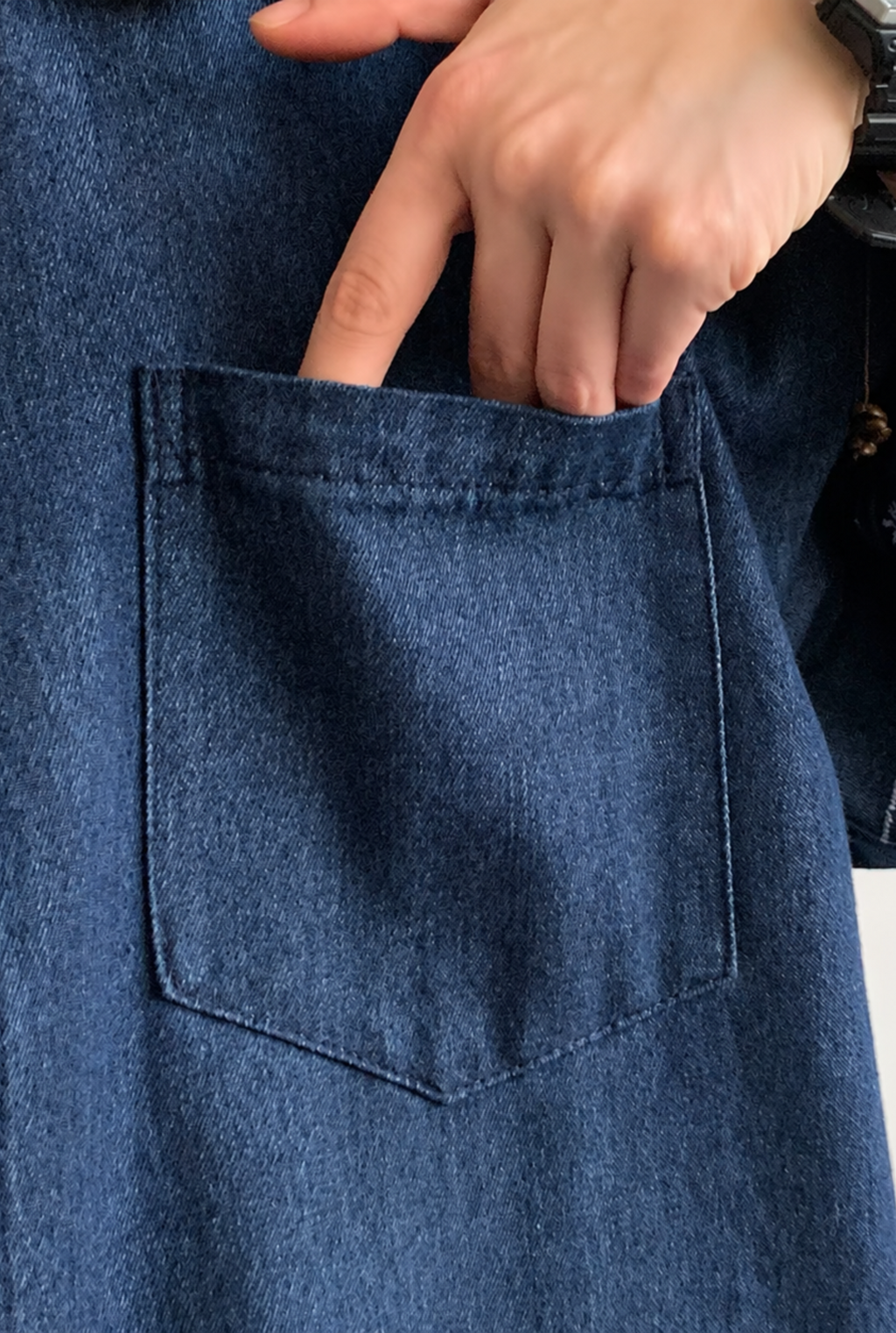 Aomi Embroidered Denim Resort Shirt