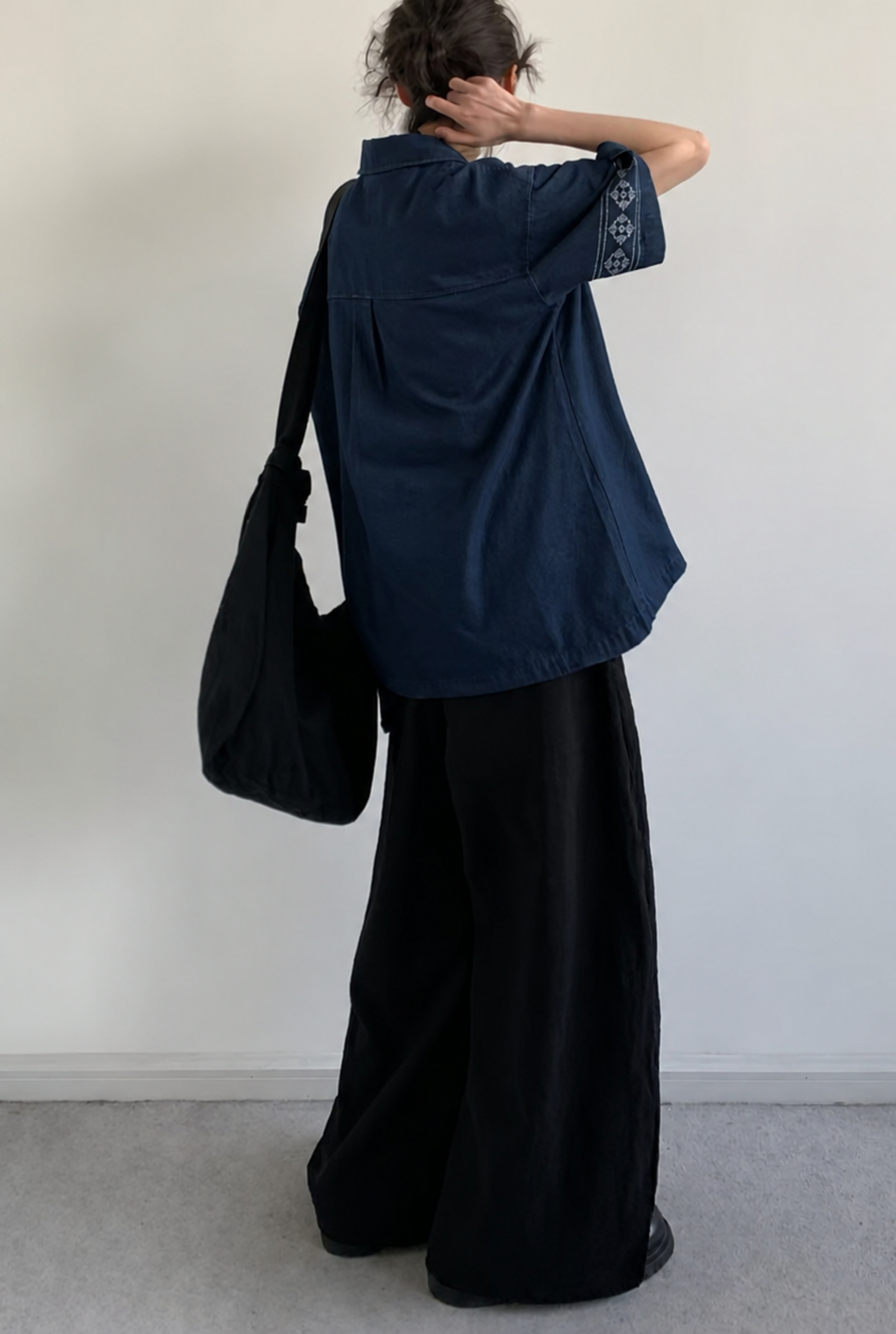 Aomi Embroidered Denim Resort Shirt