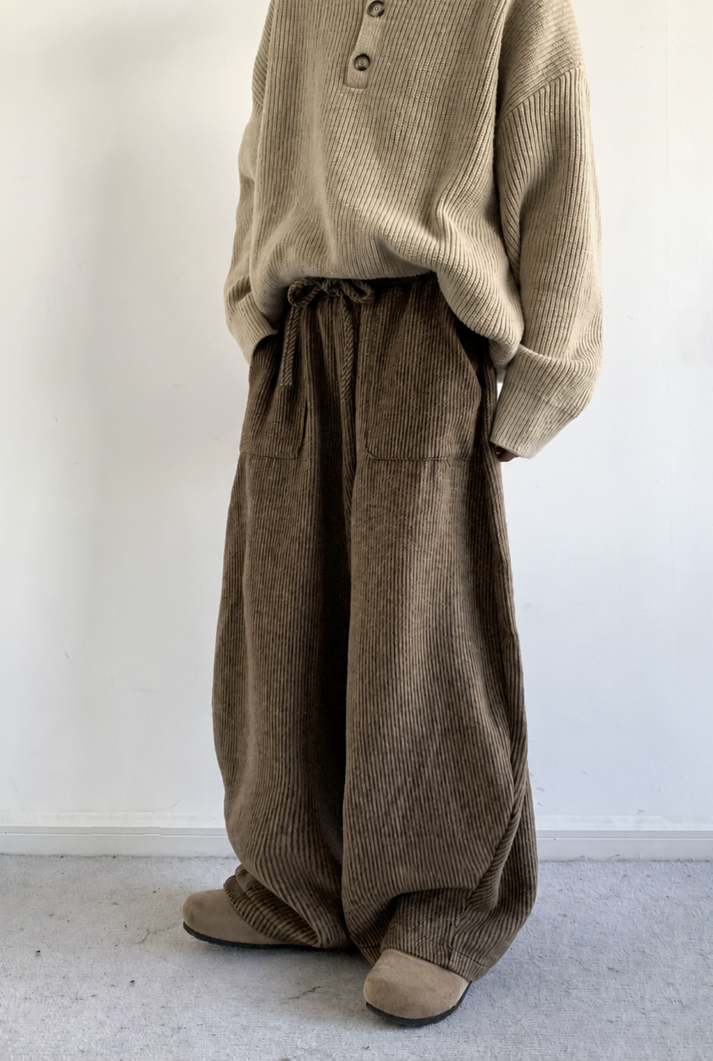 Corduroy Knit-Waist Lounge Pants