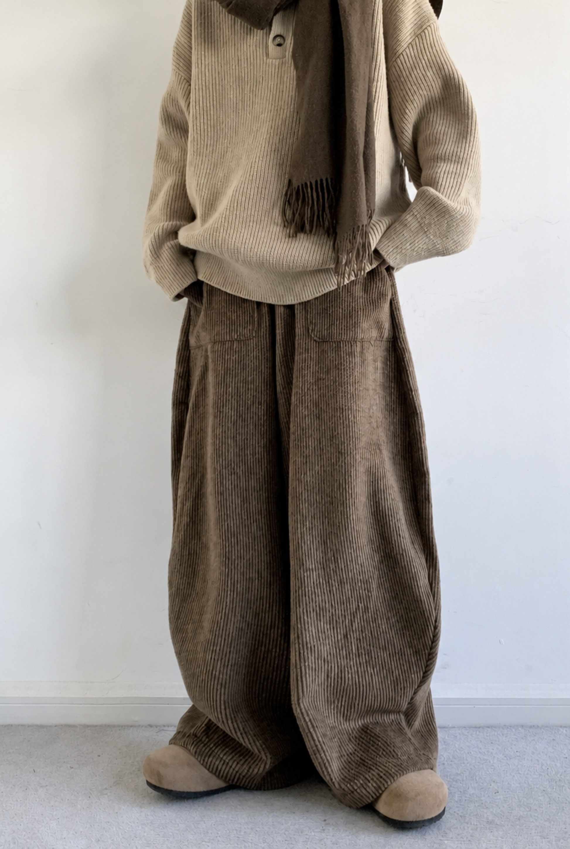 Corduroy Knit-Waist Lounge Pants – Kurashi Living