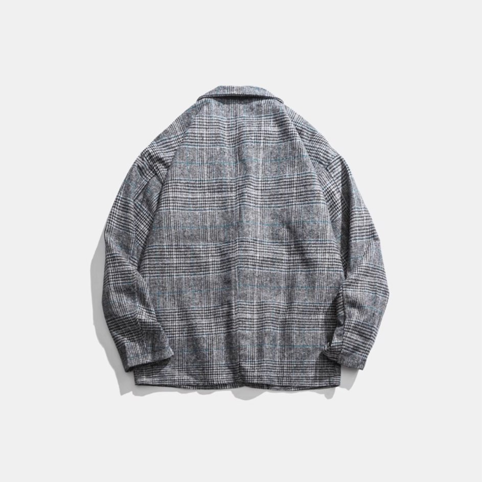 Hoshima Vintage Plaid Blazer