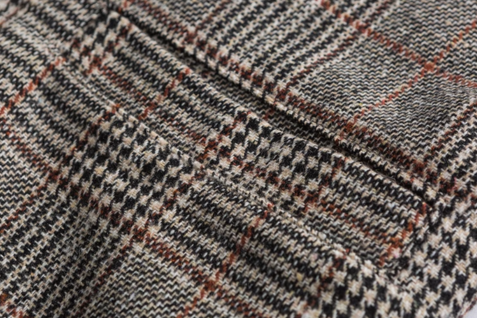 Hoshima Vintage Plaid Blazer