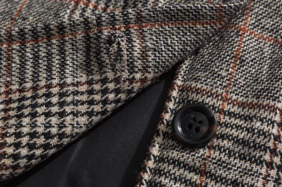 Hoshima Vintage Plaid Blazer