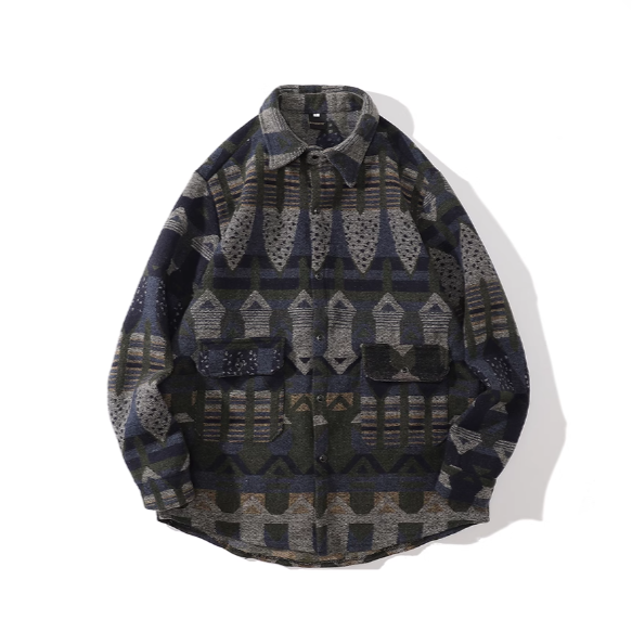 Kobayashi Patterned Wool Overshirt