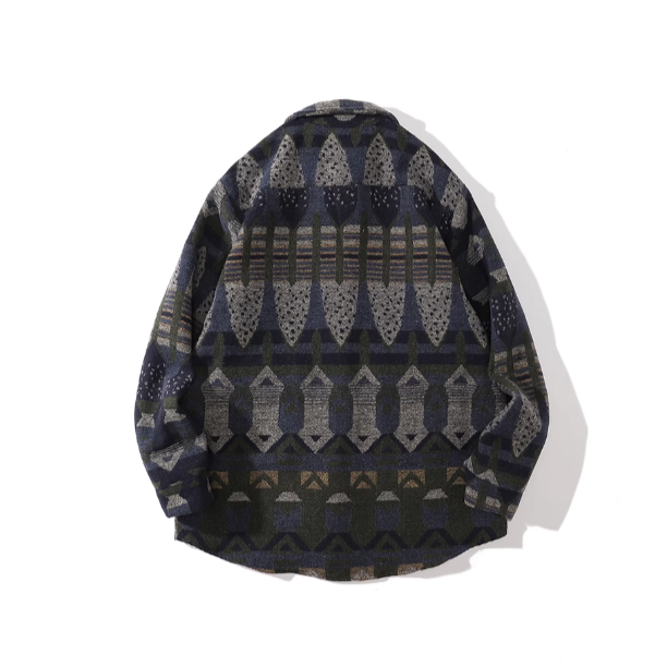Kobayashi Patterned Wool Overshirt