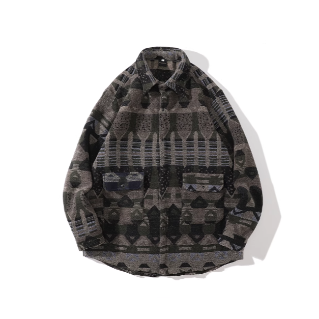 Kobayashi Patterned Wool Overshirt