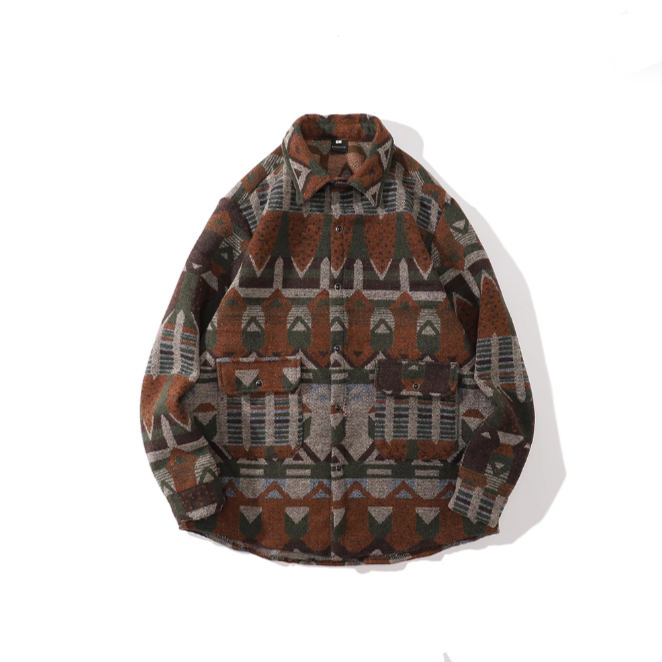 Kobayashi Patterned Wool Overshirt