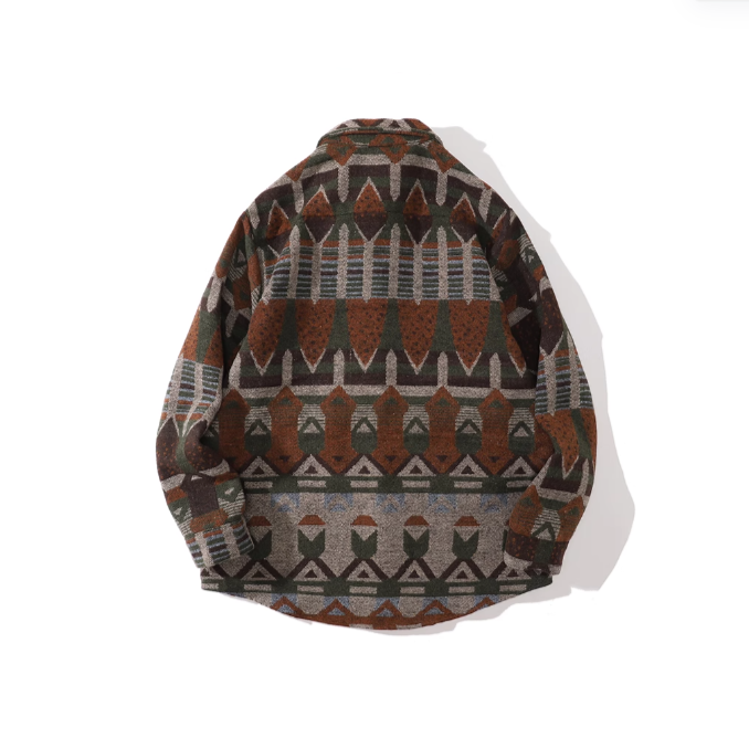 Kobayashi Patterned Wool Overshirt