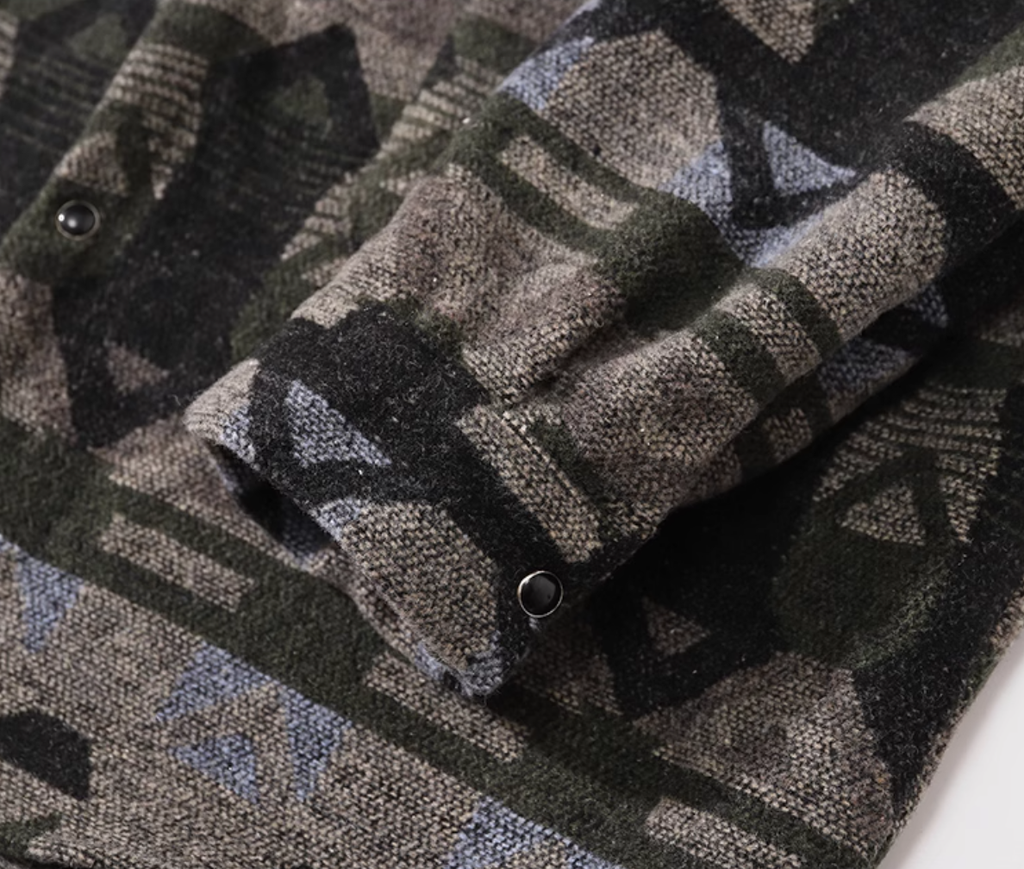 Kobayashi Patterned Wool Overshirt